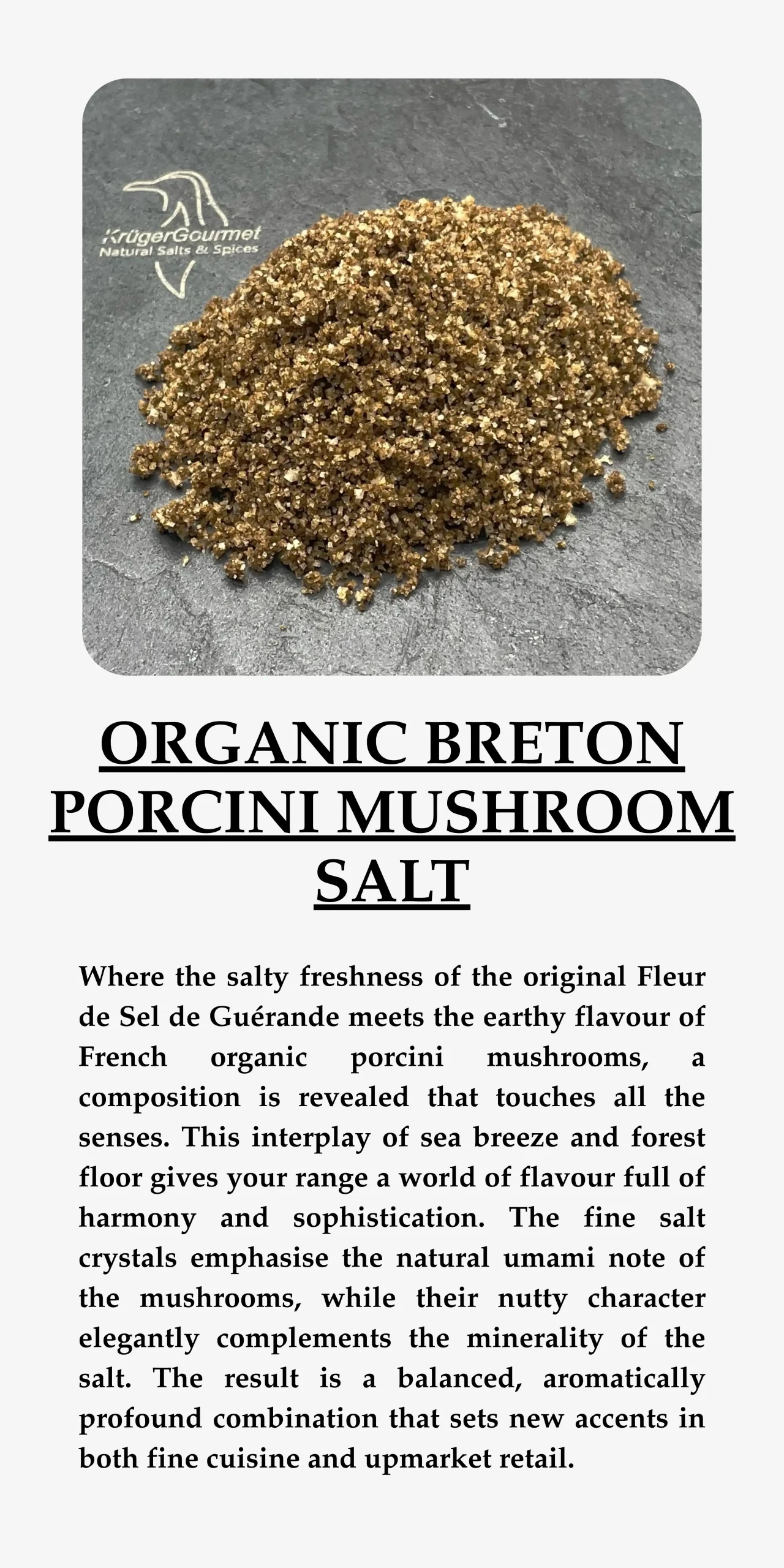 Organic Breton porcini mushroom salt